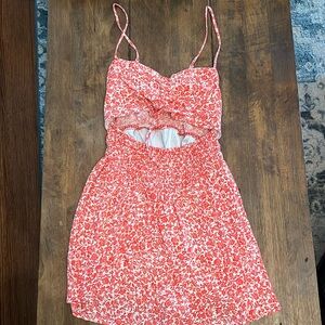 Mable Red Floral Romper Size M